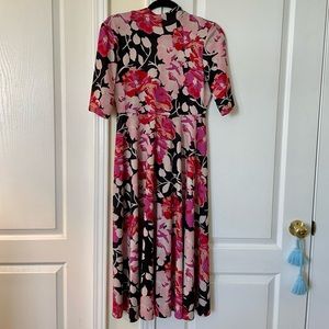 ZARA floral midi dress with back tie